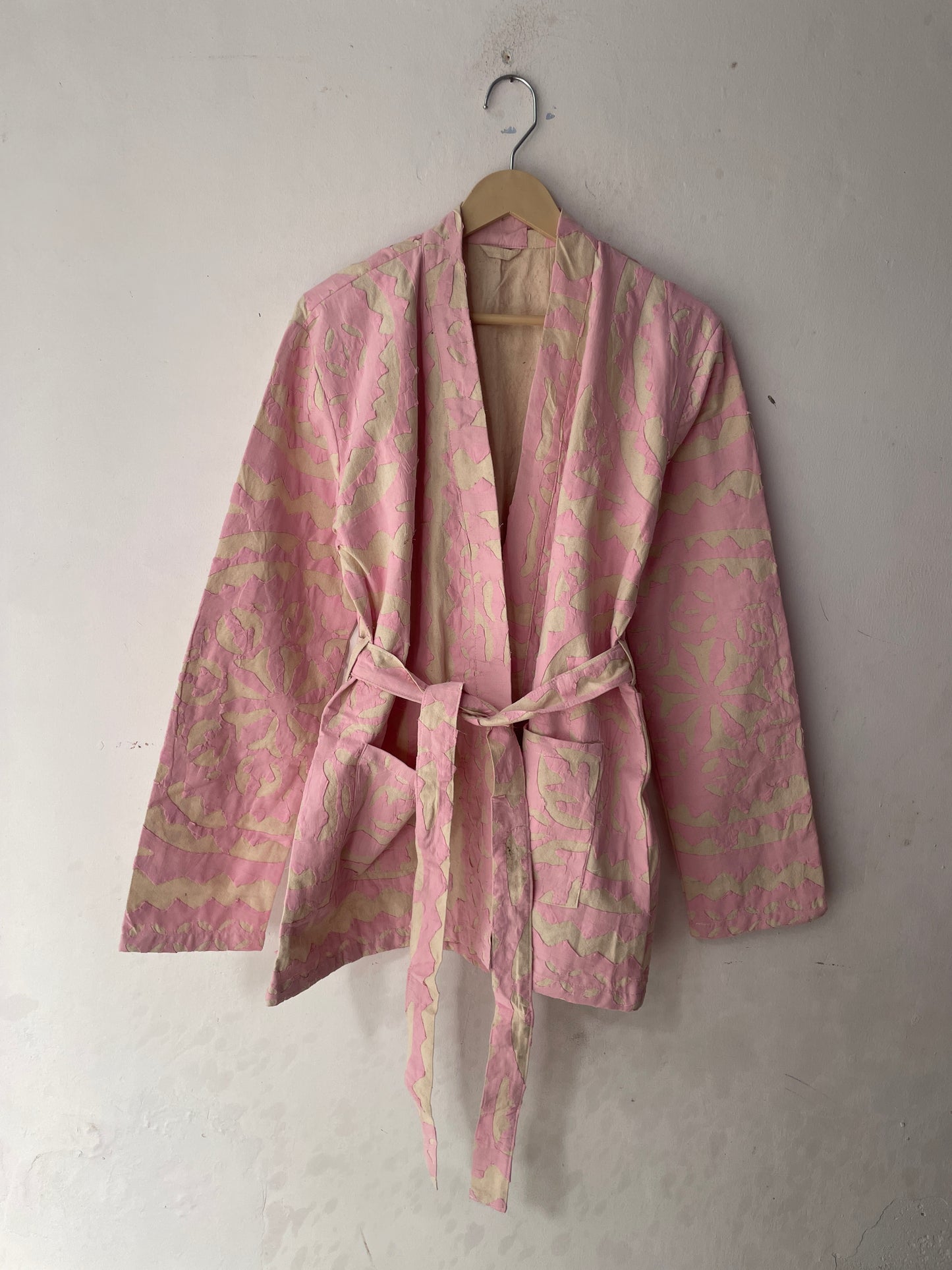 Cotton Handmade Applique Overcoat