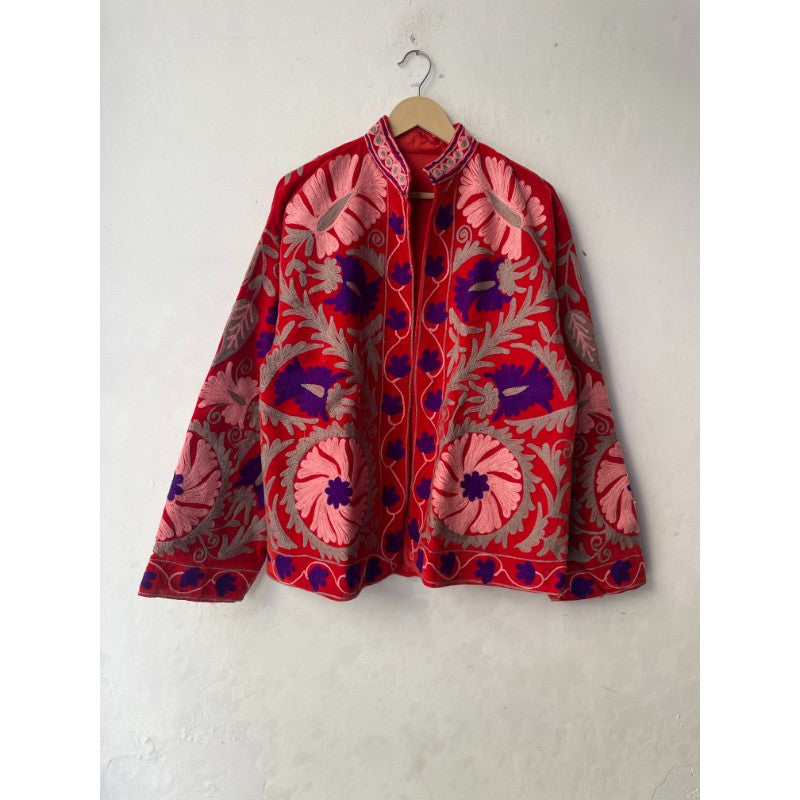 Embroidered Suzani Velvet Jacket / ESVJ-01
