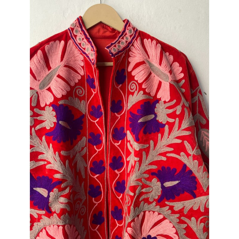 Embroidered Suzani Velvet Jacket / ESVJ-01