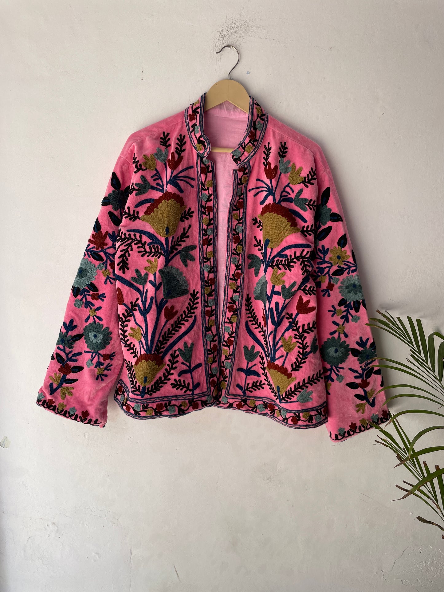 Cotton Suzani Embroidery Velvet Jacket